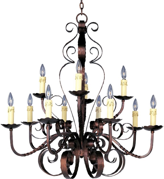 Foto para 60W Aspen 12-Light Chandelier OI CA Incandescent 72" Chain