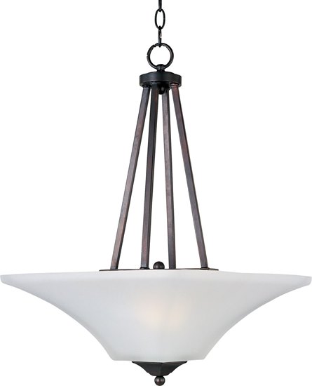 Picture of 60W Aurora 2-Light Invert Bowl Pendant OI Frosted Glass MB Incandescent 36" Chain