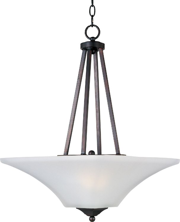 Picture of 60W Aurora 2-Light Invert Bowl Pendant OI Frosted Glass MB Incandescent 36" Chain