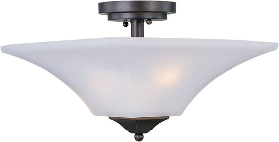 Picture of 60W Aurora 2-Light Semi-Flush Mount OI Frosted Glass MB Incandescent (CAN 5"x1")