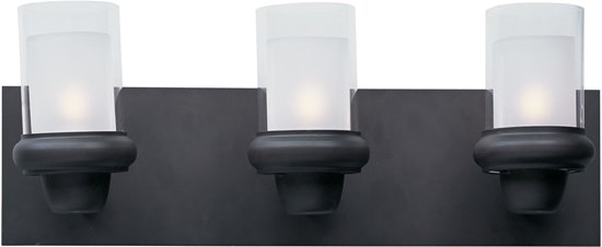 Picture of 60W Bayview 3-Light Bath Vanity BZ Clear/Frosted Glass G9 Frost Xenon 21"x8.25" 