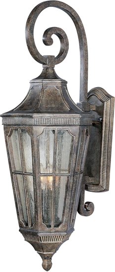 Foto para 60W Beacon Hill VX 3-Light Outdoor Wall Lantern SE Seedy Glass CA Incandescent 11"x30.5" 