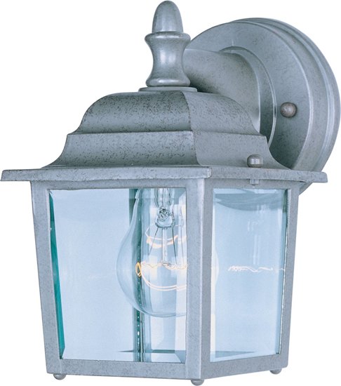 Picture of 60W Builder Cast 1-Light Outdoor Wall Lantern PE Clear Glass MB Incandescent 5.5"x8.5" 6-Min