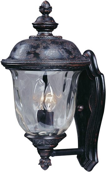 Picture of 60W Carriage House DC 2-Light Outdoor Wall Lantern OB Water Glass Glass CA Incandescent 9"x16" 