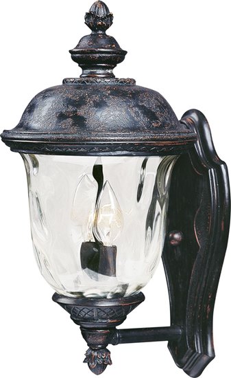 Picture of 60W Carriage House VX 2-Light Outdoor Wall Lantern OB Water Glass Glass CA Incandescent 9"x16" 