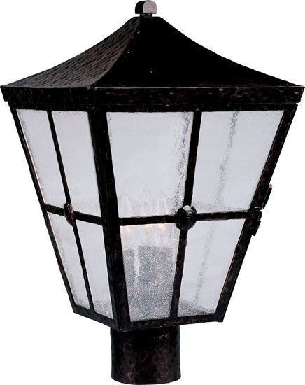 Picture of 60W Castille 3-Light Outdoor Pole/Post Lantern CF Seedy Glass CA Incandescent 