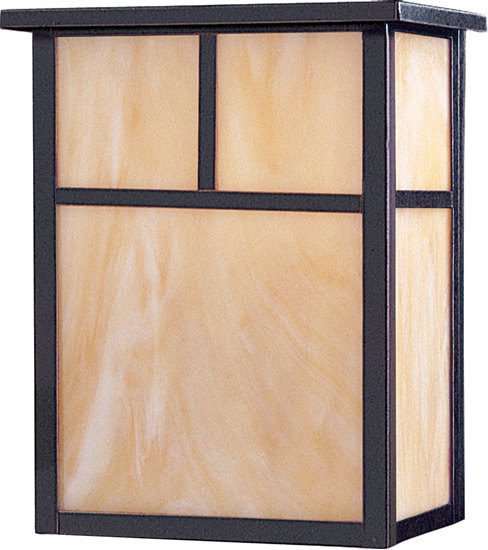Picture of 60W Coldwater 2-Light Outdoor Wall Lantern BU Honey Glass MB Incandescent 