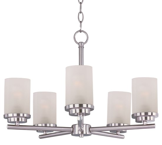 Picture of 60W Corona 5-Light Chandelier SN Frosted MB 