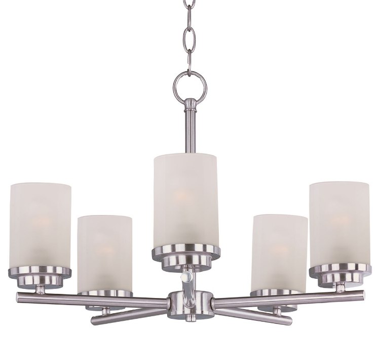 Foto para 60W Corona 5-Light Chandelier SN Frosted MB 