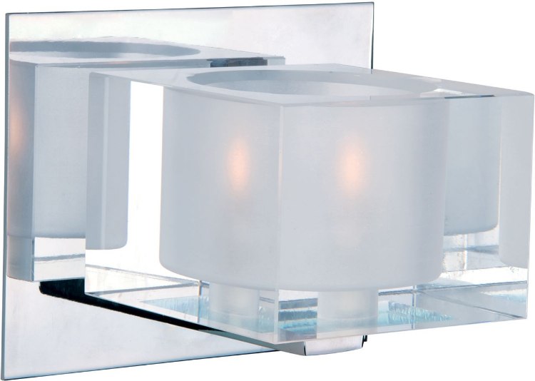 Foto para 60W Cubic 1-Light Bath Vanity PC Clear Glass G9 Xenon 