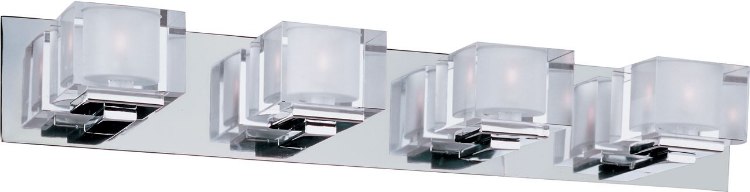 Foto para 60W Cubic 4-Light Bath Vanity PC Clear Glass G9 Xenon 
