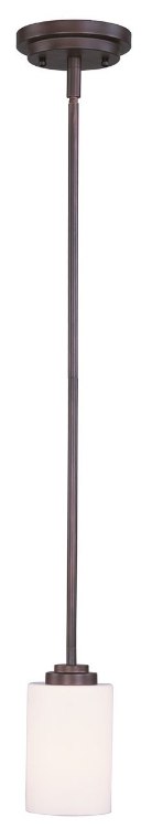 Foto para 60W Deven 1-Light Mini Pendant OI Satin White MB Incandescent (OA HT 51.5")
