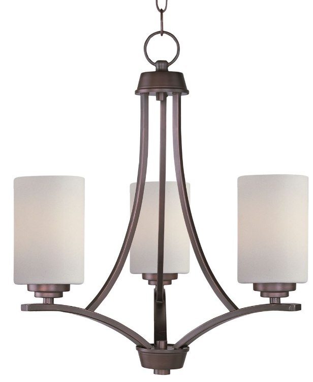 Foto para 60W Deven 3-Light Chandelier OI Satin White MB Incandescent 