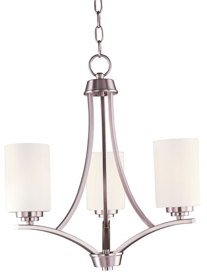 Foto para 60W Deven 3-Light Chandelier SN Satin White MB Incandescent 