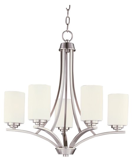 Picture of 60W Deven 5-Light Chandelier SN Satin White MB Incandescent 