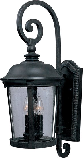 Picture of 60W Dover VX 3-Light Outdoor Wall Lantern BZ Seedy Glass CA Incandescent 12"x31.5" 