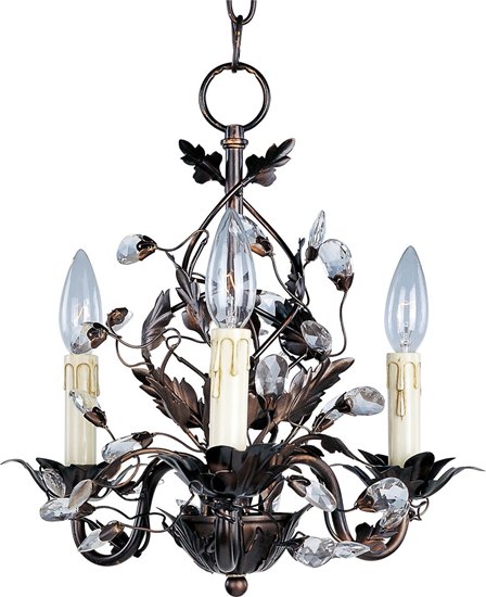 Picture of 60W Elegante 3-Light Chandelier OI CA Incandescent 14"x14.5" 36" Chain