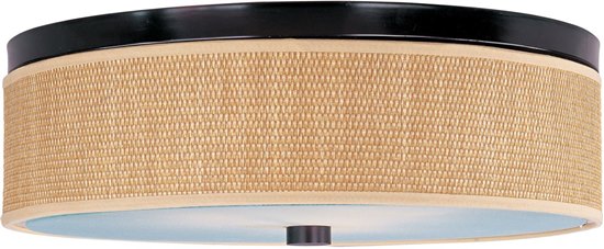 Picture of 60W Elements 3-Light Flush Mount OI Natural Fiber MB Incandescent 