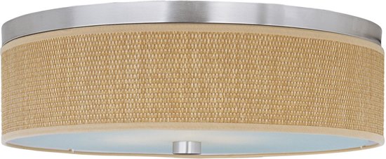 Picture of 60W Elements 3-Light Flush Mount SN Natural Fiber MB Incandescent 