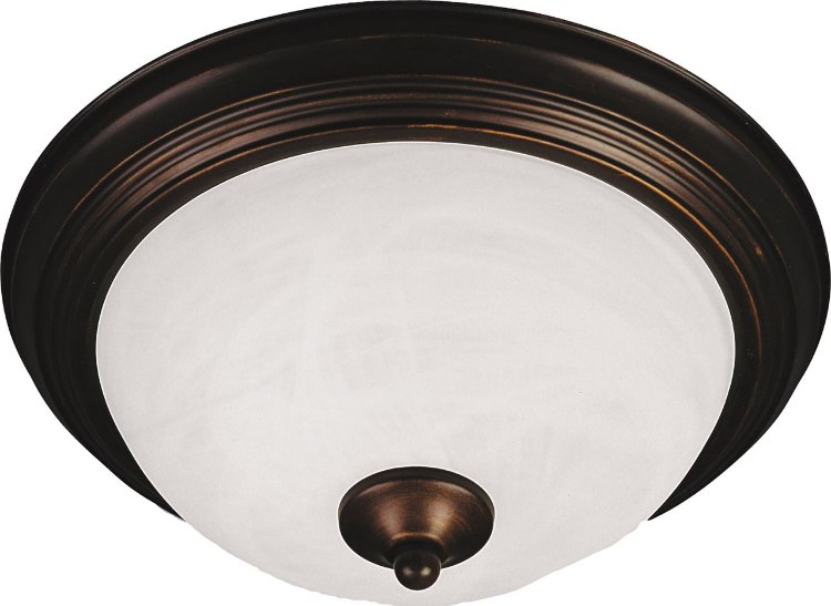 Picture of 60W Essentials - 584x-Flush Mount OI 2-lights Marble Glass MB Incandescent 13.5"x6" 