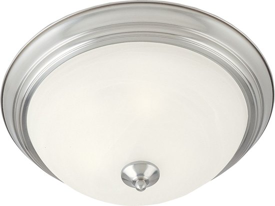 Picture of 60W Essentials - 584x-Flush Mount SN 2-lights Marble Glass MB Incandescent 11.5"x6" 