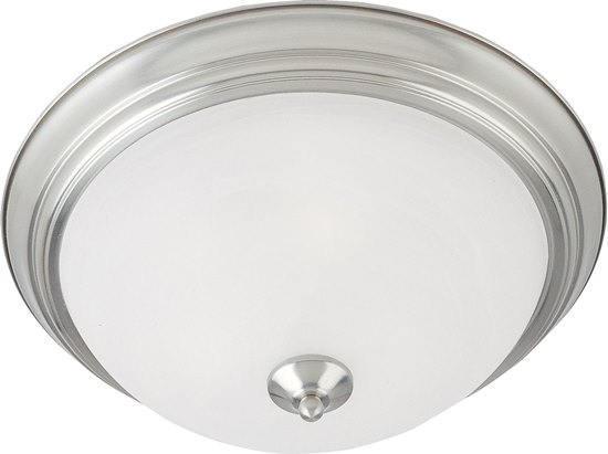 Picture of 60W Essentials - 584x-Flush Mount SN 2-lights Marble Glass MB Incandescent 13.5"x6" 