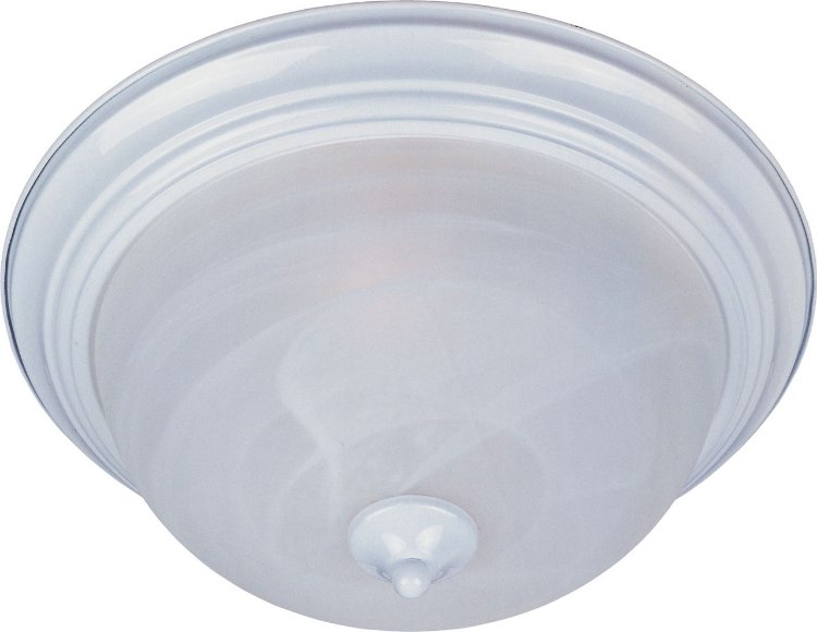 Foto para 60W Essentials - 584x-Flush Mount WT 2-lights Marble Glass MB Incandescent 