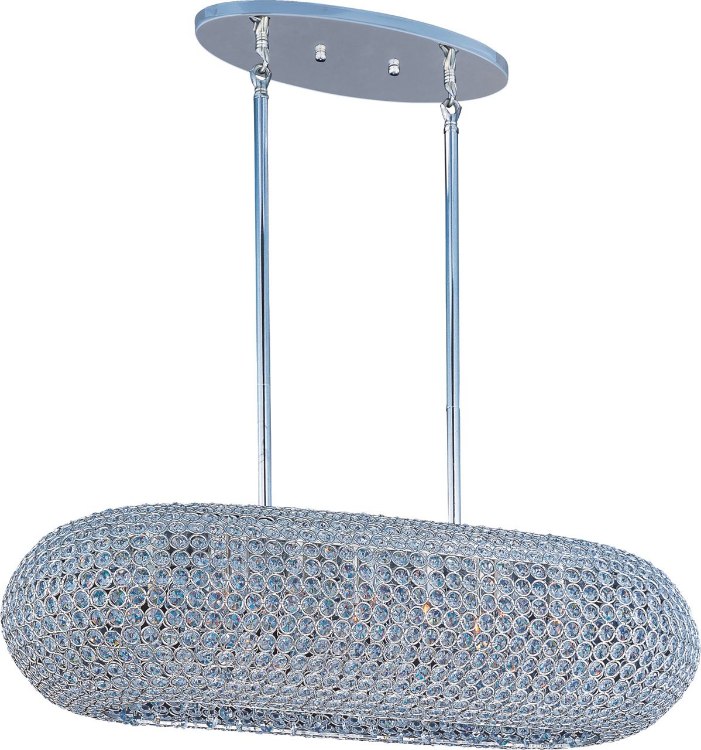 Foto para 60W Glimmer 10-Light Pendant PS Beveled Crystal Glass G9 Xenon (OA HT 56")