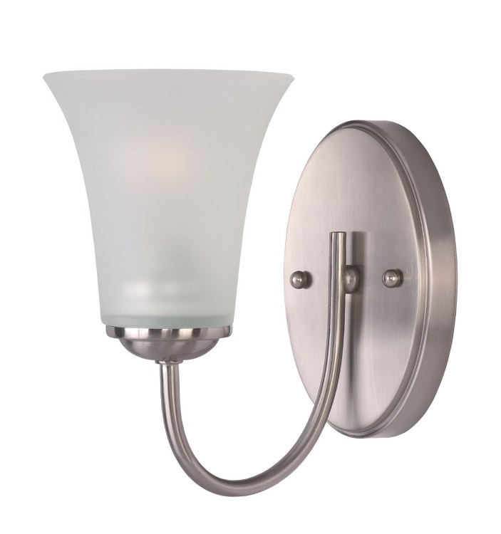Foto para 60W Logan 1-Light Wall Sconce SN Frosted MB 