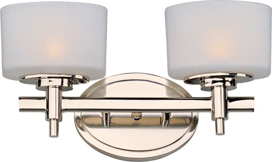 Picture of 60W Lola 2-Light Bath Vanity PN Satin White Glass G9 Frost Xenon 