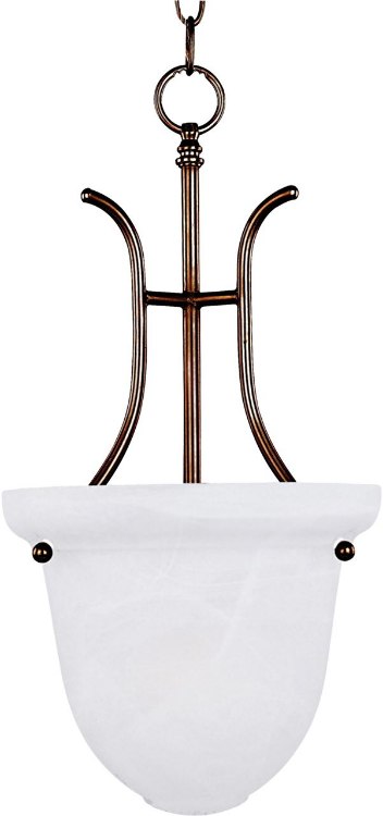 Foto para 60W Malaga 1-Light Entry Foyer Pendant OI Marble Glass MB Incandescent 36" Chain