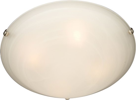 Picture of 60W Malaga 4-Light Flush Mount SN Marble Glass MB Incandescent 