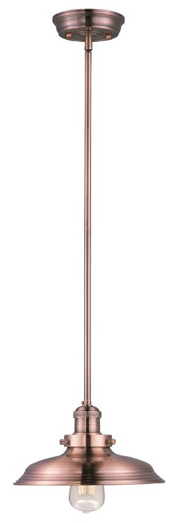 Foto para 60W Mini Hi-Bay 1-Light Pendant ACP Metal MB Incandescent 11"x5.75" (OA HT 50")