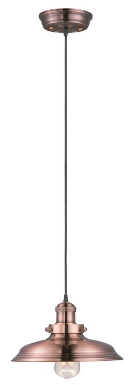 Foto para 60W Mini Hi-Bay 1-Light Pendant ACP Metal MB Incandescent 11"x6.75" (OA HT 65.75")