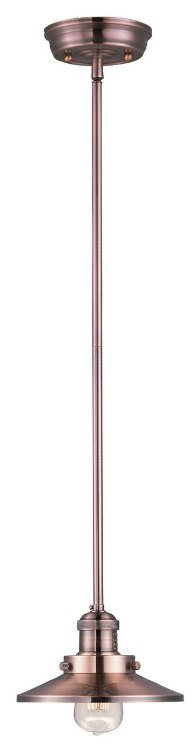 Foto para 60W Mini Hi-Bay 1-Light Pendant ACP Metal MB Incandescent 6"x5.25" (OA HT 64.5")