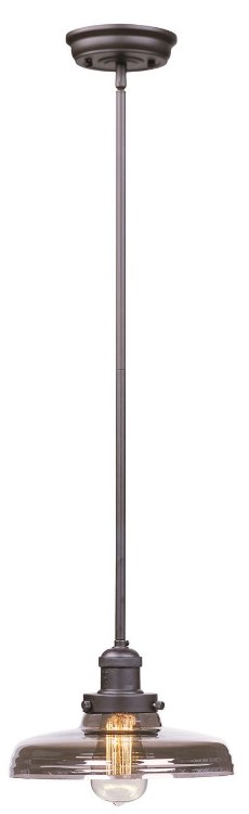 Foto para 60W Mini Hi-Bay 1-Light Pendant BZ Mirror Smoke Glass MB Incandescent (OA HT 50")
