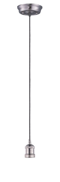 Picture of 60W Mini Hi-Bay 1-Light Pendant Cord Hung SN MB Incandescent (OA HT 61.75") 10-Min