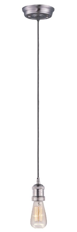 Picture of 60W Mini Hi-Bay 1-Light Pendant Cord Hung SN MB Incandescent (OA HT 80") 10-Min