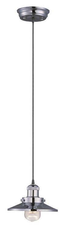 Picture of 60W Mini Hi-Bay 1-Light Pendant PN Metal MB Incandescent 8"x5.25" (OA HT 64.5")