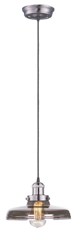 Picture of 60W Mini Hi-Bay 1-Light Pendant SN Mirror Smoke Glass MB Incandescent (OA HT 65.75")