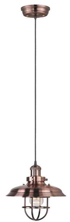 Foto para 60W Mini Hi-Bay 1-Light Pendant W/Bulb ACP MB (OA HT 70")