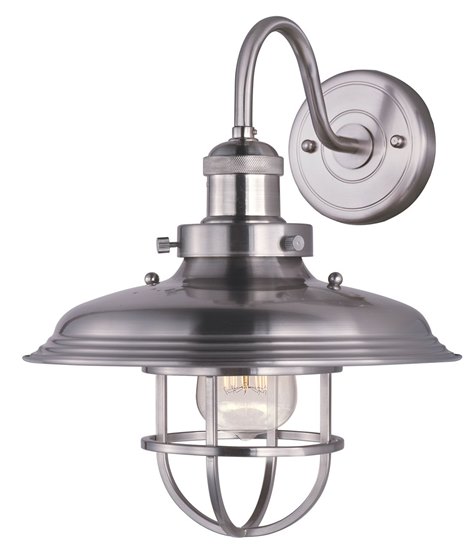 Foto para 60W Mini Hi-Bay 1-Light Wall Sconce W/Bulb SN MB 11"x13.25" 