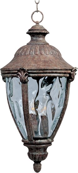 Foto para 60W Morrow Bay Cast 3-Light Outdoor Hanging Lantern ET Water Glass Glass CA Incandescent 72" Chain