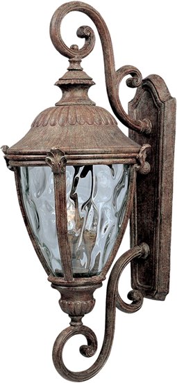 Foto para 60W Morrow Bay Cast 3-Light Outdoor Wall Lantern ET Water Glass Glass CA Incandescent 10.5"x27" 