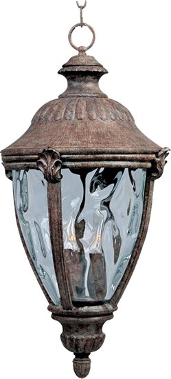 Picture of 60W Morrow Bay VX 3-Light Outdoor Hanging Lantern ET Water Glass Glass CA Incandescent 72" Chain