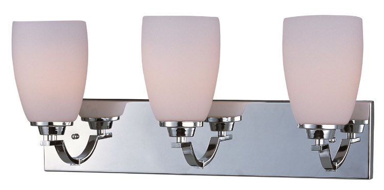Foto para 60W Rocco 3-Light Bath Vanity PC Satin White Glass MB Incandescent 