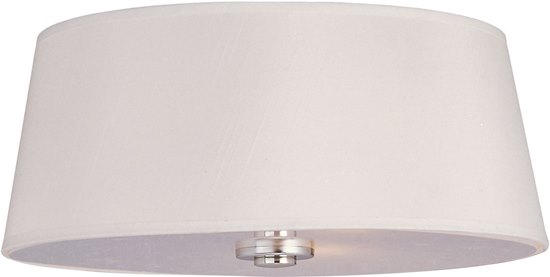 Picture of 60W Rondo 3-Light Flush Mount PN White Fabric MB Incandescent 