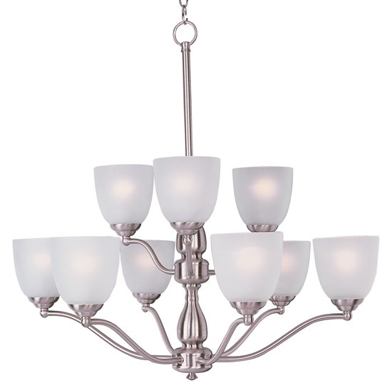 Picture of 60W Stefan 9-Light Chandelier SN Frosted MB 