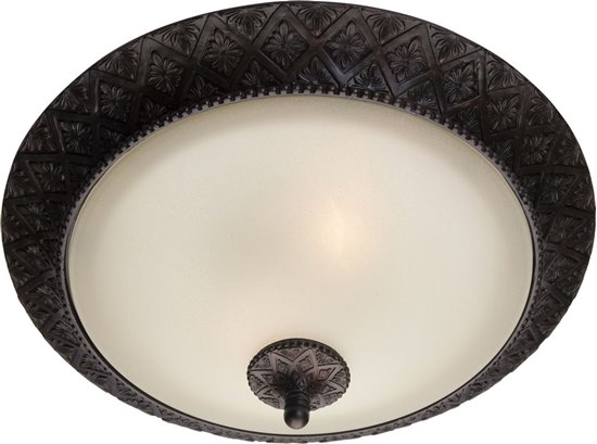 Picture of 60W Symphony 2-Light Flush Mount OI Soft Vanilla Glass MB Incandescent 