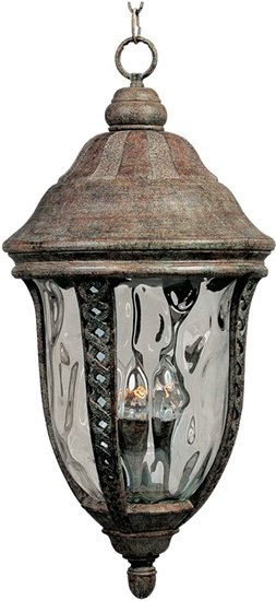 Picture of 60W Whittier Cast 3-Light Outdoor Hanging Lantern ET Water Glass Glass CA Incandescent 72" Chain